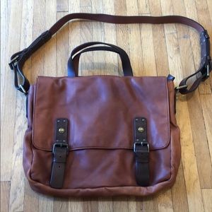Marc by Marc Jacobs brown leather messenger bag